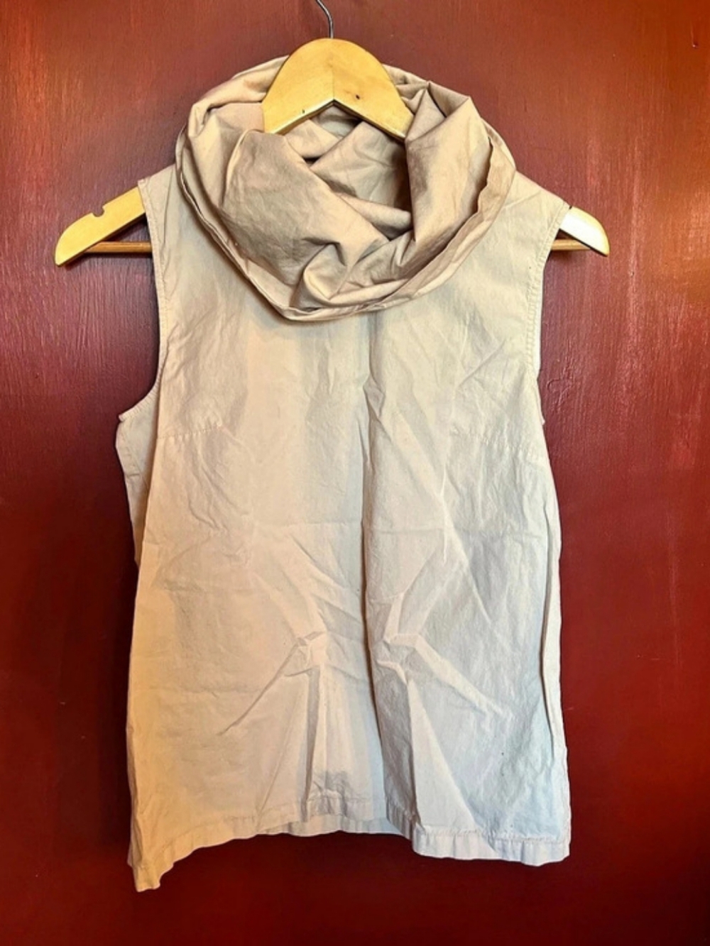 Marcella Cotton Cowl Neck Tunic Cream Size Small